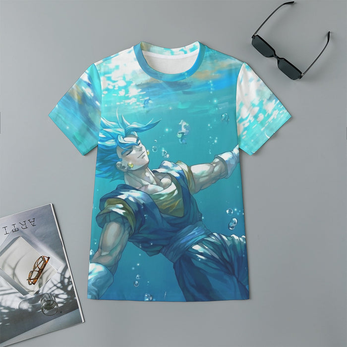 DBZ Relax Gogeta Ocean Blue Saiyan SSGSS Dope Design KIds T-Shirt
