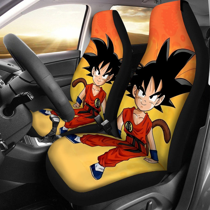 Cute Young Kid Goku Yellow Dragon Ball 3D  Car Seat Cover