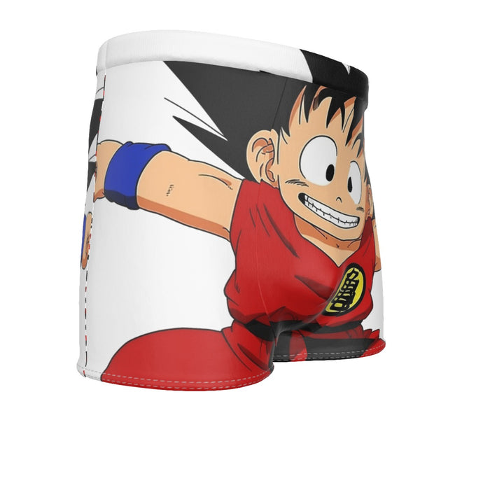 DBZ Jumping Kid Goku In His Training Suit Men's Boxer Briefs