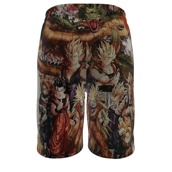 Dragon Ball  Ultimate Shenron x Saiyans Men‘s Beach Shorts