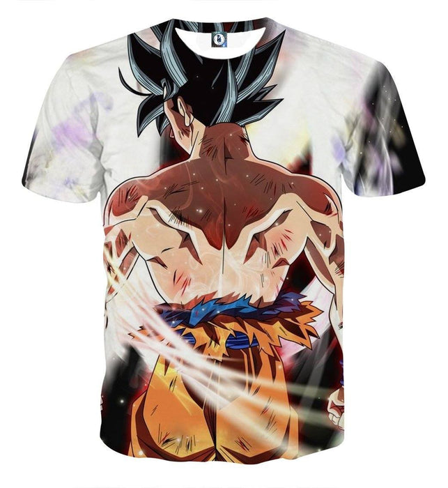 Dragon Ball Goku Damaged Battle Muscular Powerful Aura T-shirt