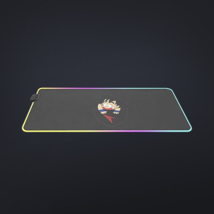 Dragon Ball Kid Goku Coming Out Of Pocket cool LED  Mouse Pad
