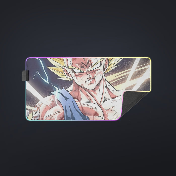 DBZ Majin Vegeta Saiyan Prince Fight Injure Manga Style Trending cool LED Mouse Pad