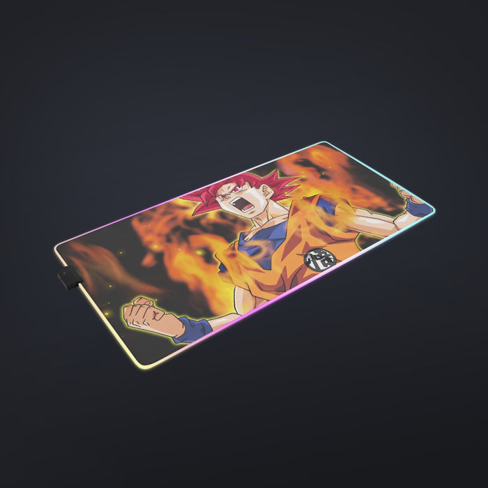 Awesome Goku Super Saiyan God Transformation DBZ cool LED  Mouse Pad