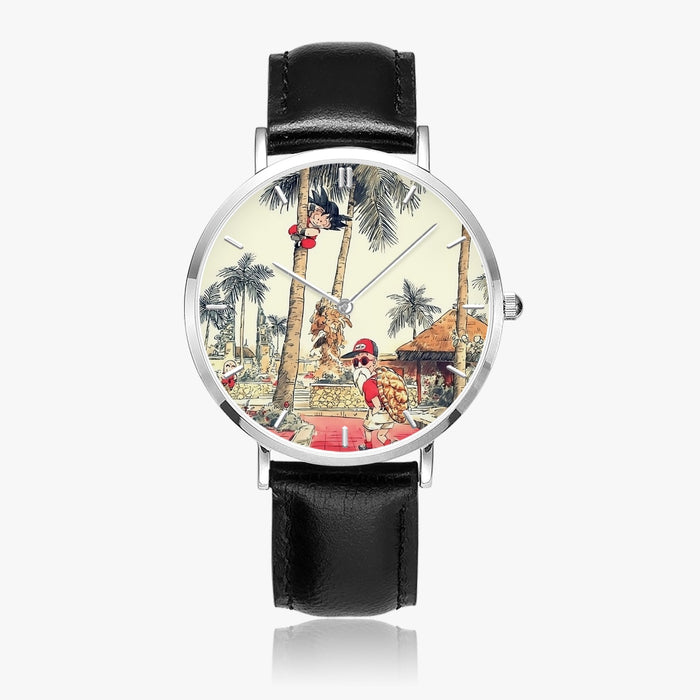 DBZ-Store Cute Palm Tree Kid Goku Master Roshi Vintage Watch