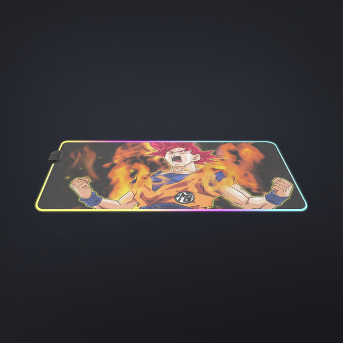 Awesome Goku Super Saiyan God Transformation DBZ cool LED  Mouse Pad