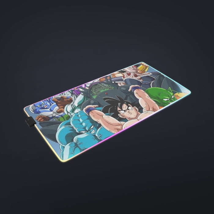 DBZ Goku Spirit Bomb Destroy Villains Cooler Broly Namek Vibrant Cool LED Mouse Pad