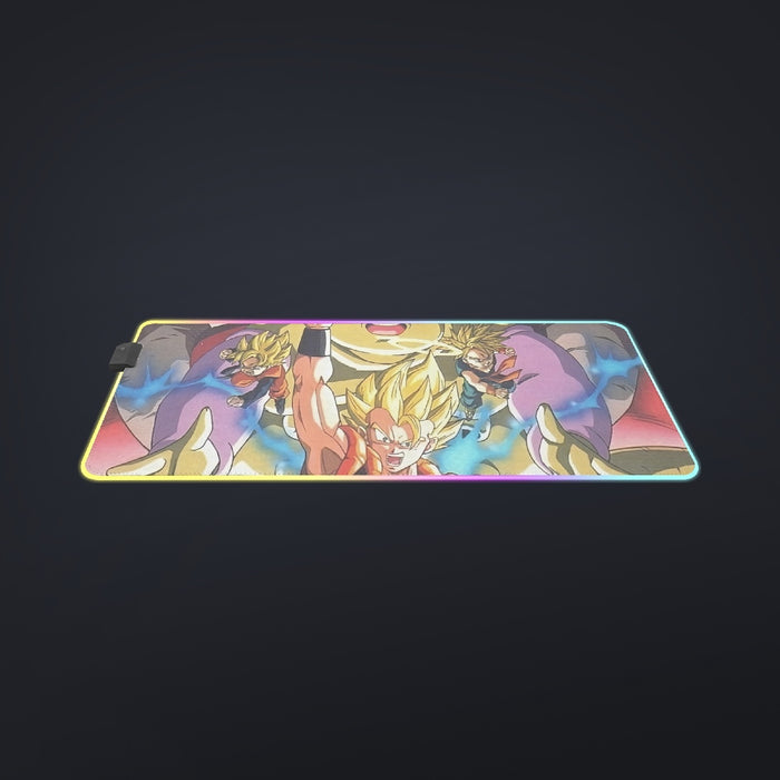 DBZ Goku Vegeta Fusion Saiyan Gogeta Colorful Design Streetwear cool LED Mouse Pad