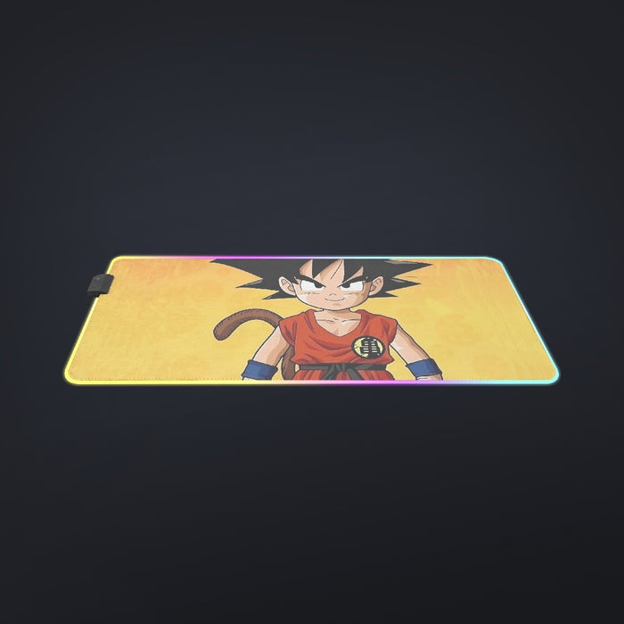 Cute Young Kid Goku Yellow Dragon Ball 3D  cool LED  Mouse Pad