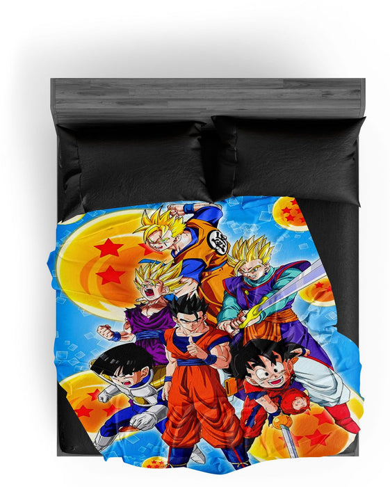 Son Gohan Evolution Dragon Ball Z Blanket