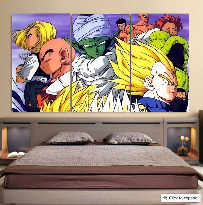 Dragon Ball Trunks Gohan Young Generation Super Saiyan Color Style Cool 3pc Canvas