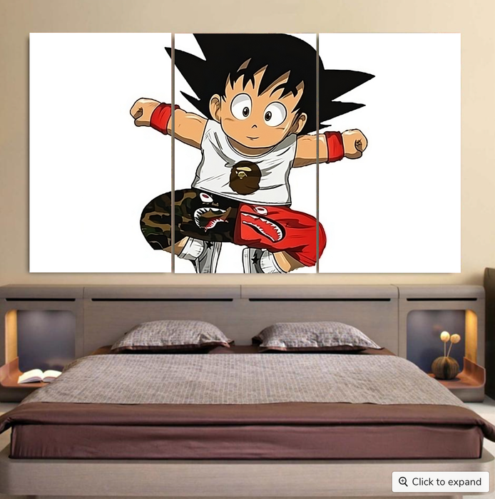 Supreme Goku Dragon Ball Z Cool 3pc Canvas