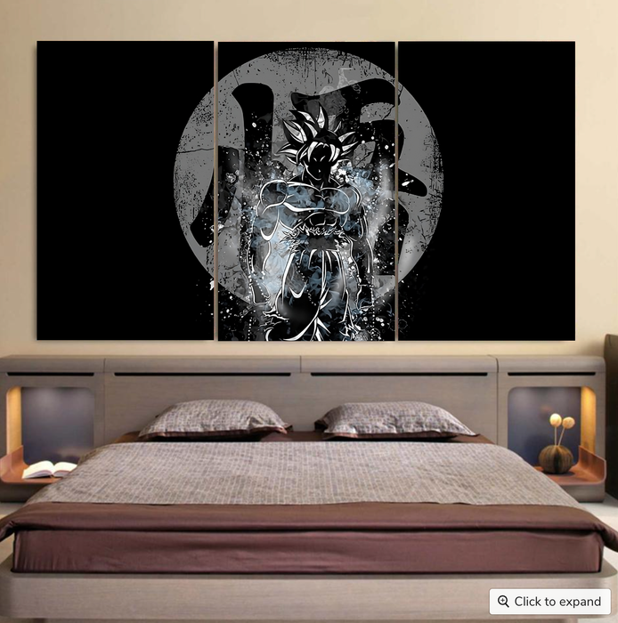 Goku Ultra Instinct Black Cool 3pc Canvas