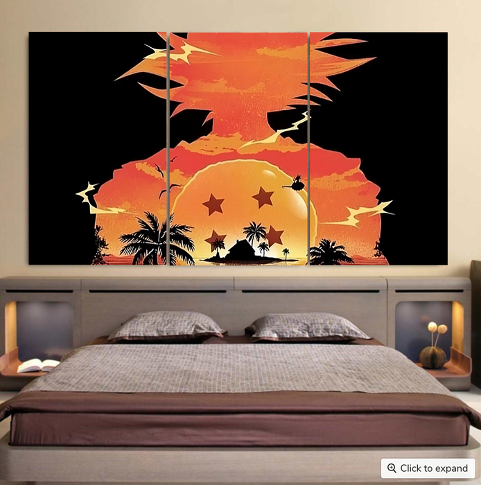 Four Star Dragon Ball Cool 3pc Canvas