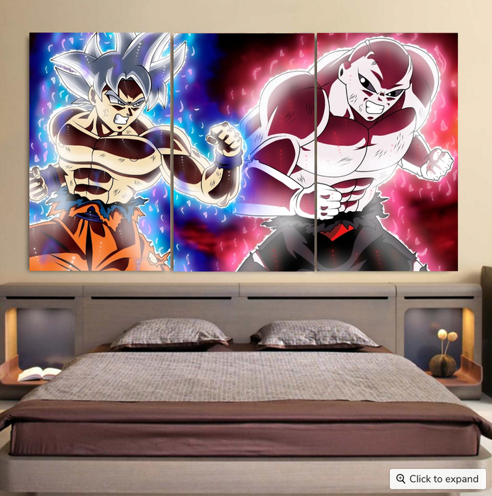 Dragon Ball Super Goku vs Jiren Fierce Battle Full Print Cool 3pc Canvas