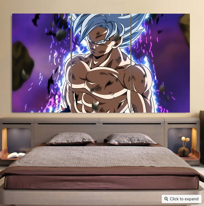 Dragon Ball Z Goku Perfected Ultra Instinct Form Cool 3pc Canvas