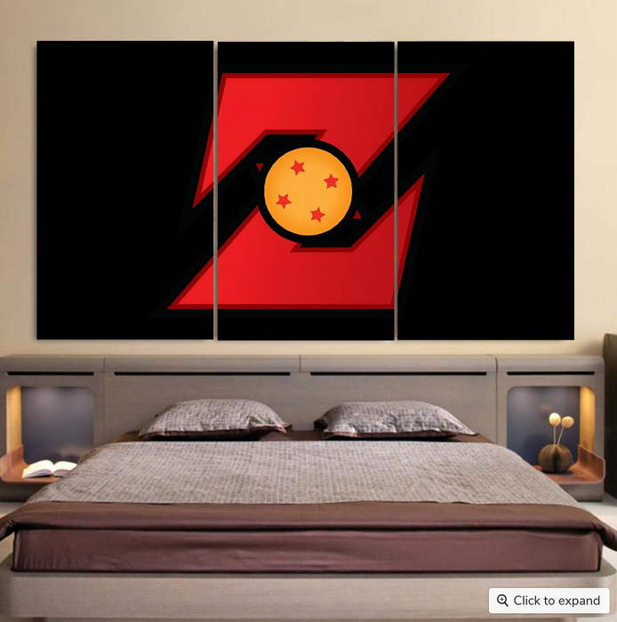 Dragon Ball Z Logo Four Star Dragon Ball Cool Design Cool 3pc Canvas