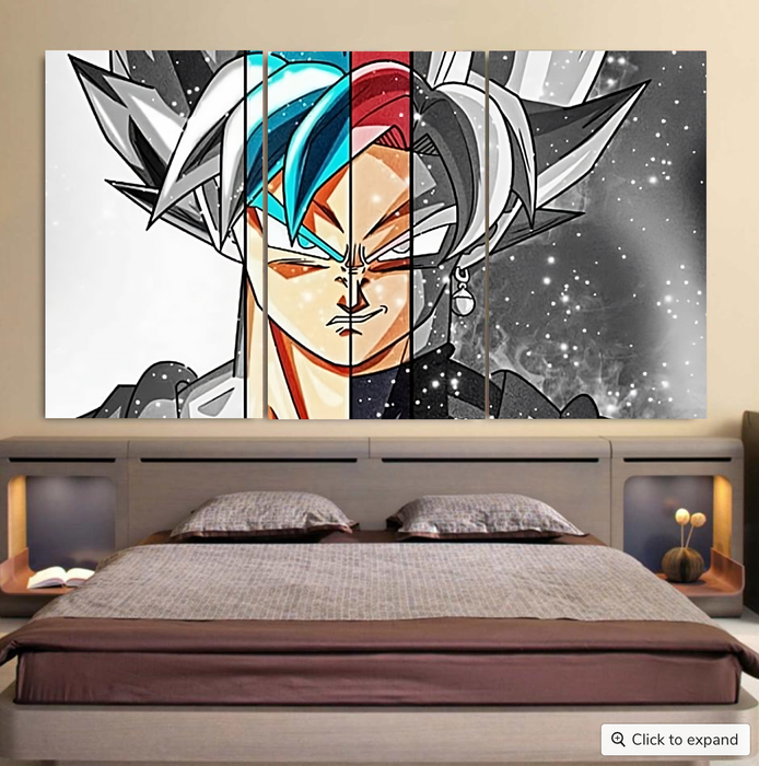 Dragon Ball Super All Super Saiyan Goku Forms Cool 3pc Canvas