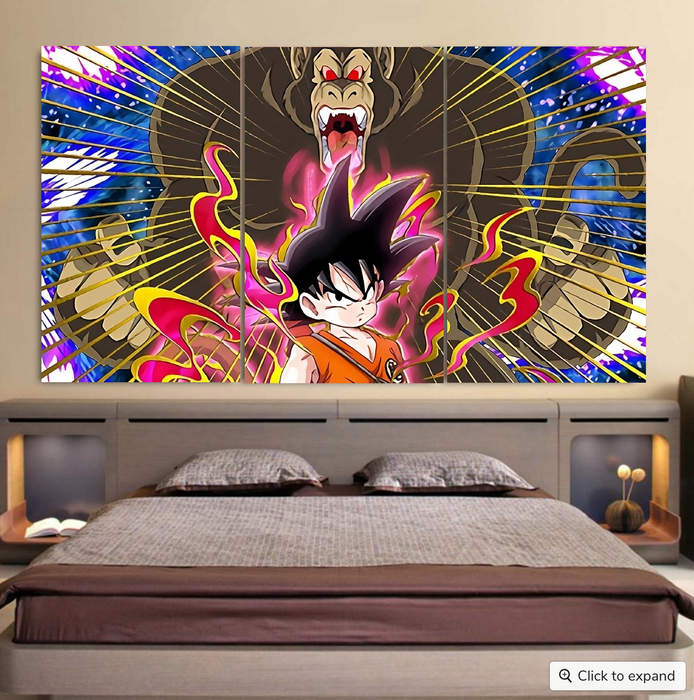 Great Ape Monkey Kid Goku Galaxy High-Quality Battle 3D Cool 3pc Canvas