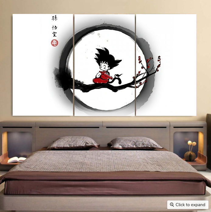 Young Goku Tee Cool 3pc Canvas