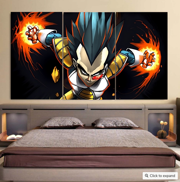 Dragon Ball Armored Vegeta Double Galick Cannon Dope Cool 3pc Canvas