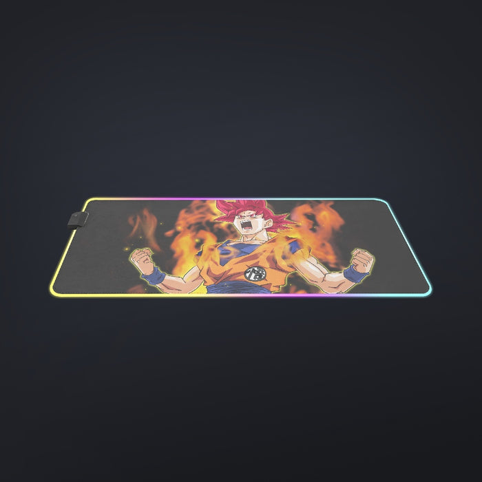 Awesome Goku Super Saiyan God Transformation DBZ cool LED  Mouse Pad