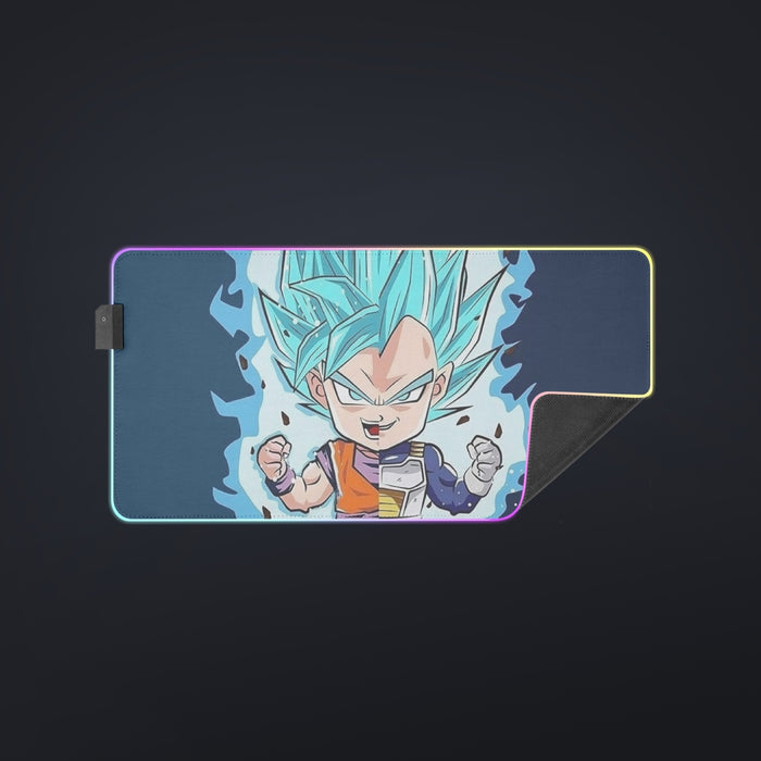 DBZ Goku Vegeta SSGSS God Blue Super Saiyan Chibi Sketch cool LED  Mouse Pad