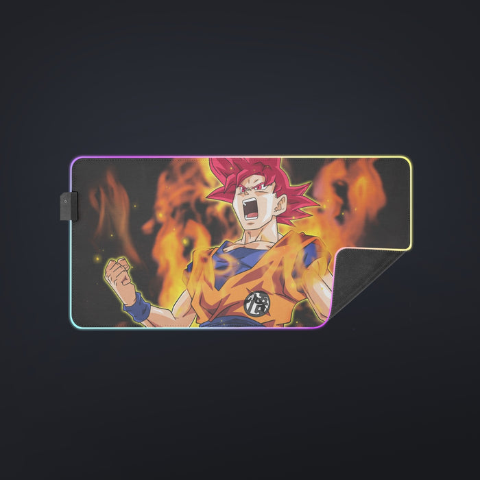 Awesome Goku Super Saiyan God Transformation DBZ cool LED  Mouse Pad