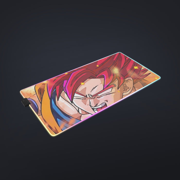 Dragon Ball Super Goku Rage Red Ultra Instinct Dope cool LED Mouse Pad