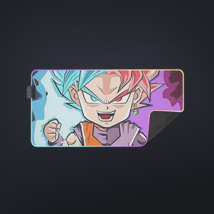 DBZ Goku Zamasu SSGSS God Blue Rose Super Saiyan Chibi Cool LED  Mouse Pad