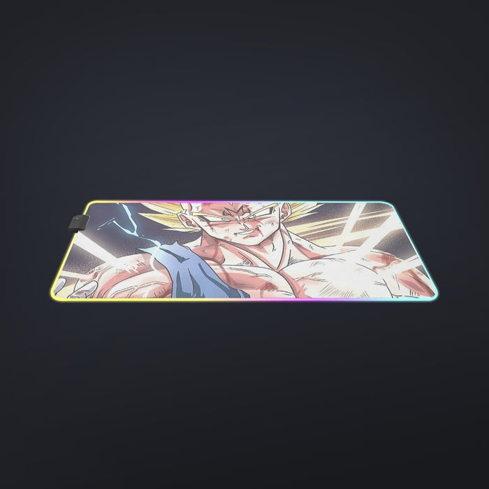 DBZ Majin Vegeta Saiyan Prince Fight Injure Manga Style Trending cool LED Mouse Pad