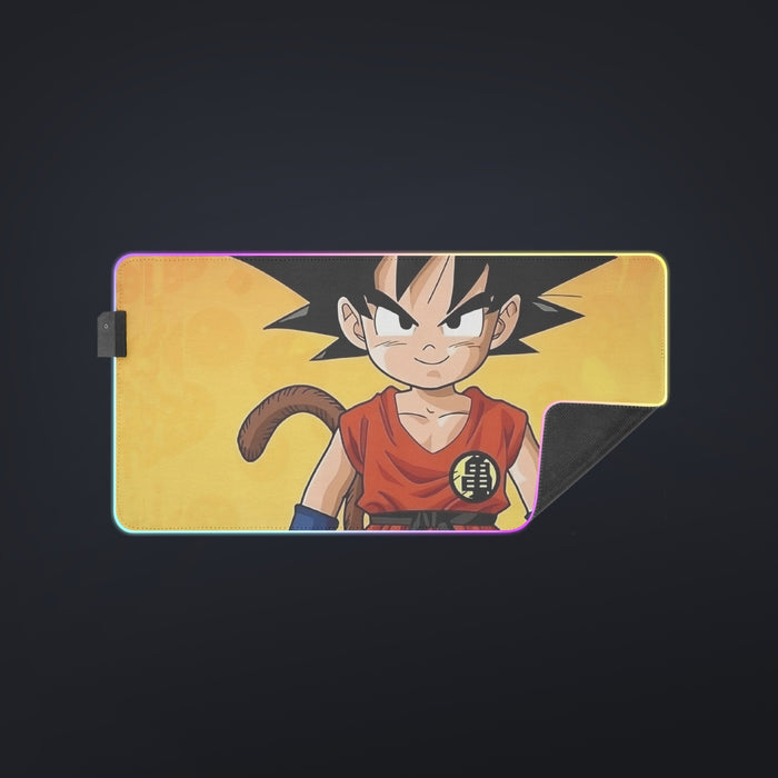 Cute Young Kid Goku Yellow Dragon Ball 3D  cool LED  Mouse Pad