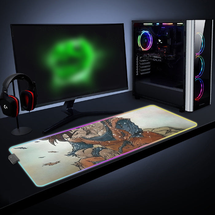 Dragon Ball Gohan Exhausted Sad Simple Design Vintage Streetwear cool LED  Mouse Pad