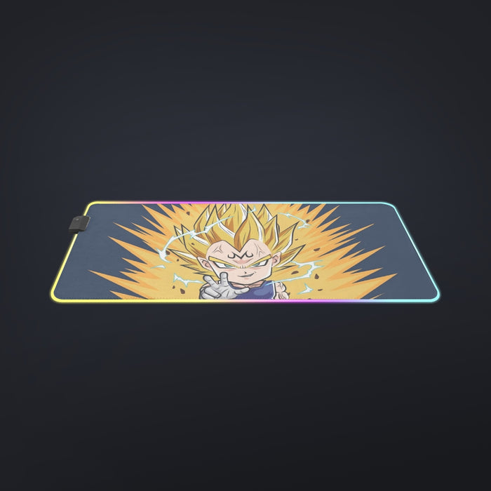 DBZ Majin Vegeta Super Saiyan Prince Power Aura Chibi Sketch cool LED  Mouse Pad