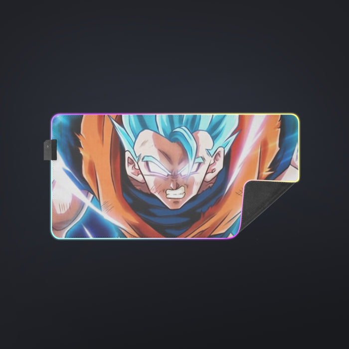 Dragon Ball Goku Blue Super Saiyan Epic Rage Casual Cool LED Mouse Pad
