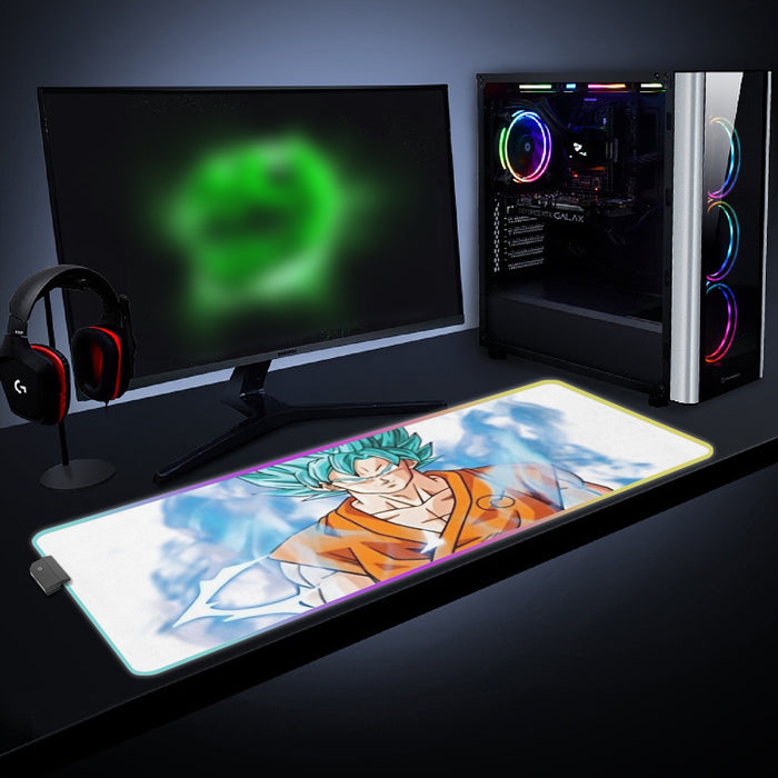 Dragon Ball Super SSGSS Goku cool LED Mouse Pad