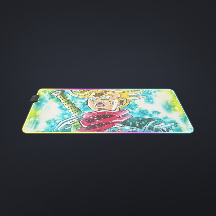 DBZ Trunks Super Saiyan Powerful Battle Ultimate Transformation Design cool LED Mouse Pad