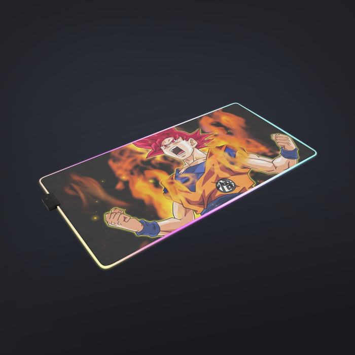 Awesome Goku Super Saiyan God Transformation DBZ cool LED  Mouse Pad