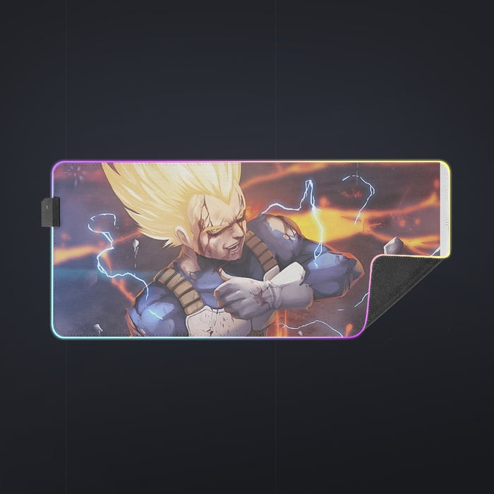 Dragon Ball Z Vegeta Super Saiyan Lightning Custom cool LED  Mouse Pad