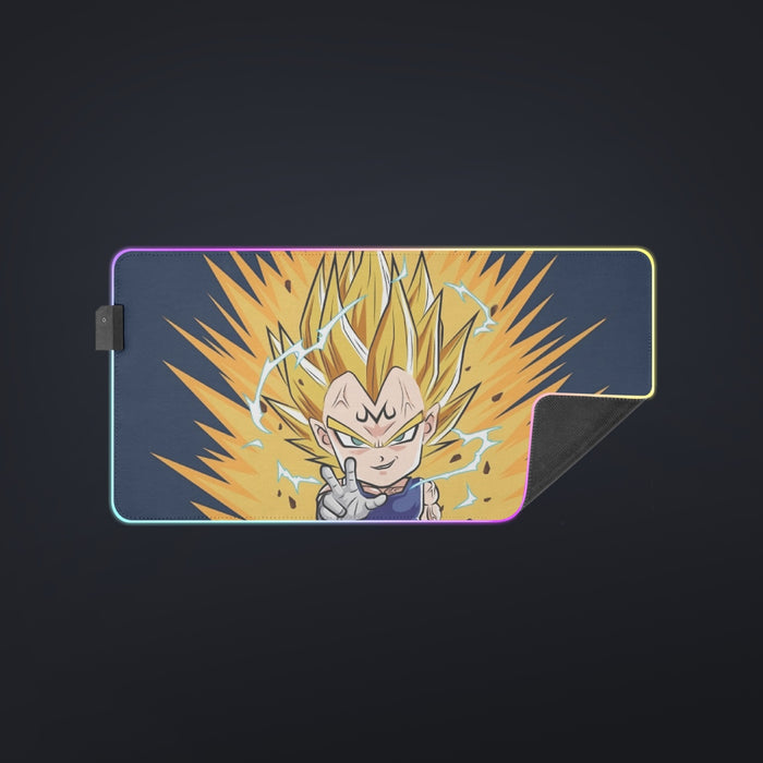 DBZ Majin Vegeta Super Saiyan Prince Power Aura Chibi Sketch cool LED  Mouse Pad