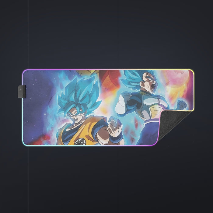 DBZ Legendary Broly Son Goku Vegeta Super Saiyan Blue  cool  LED  Mouse Pad