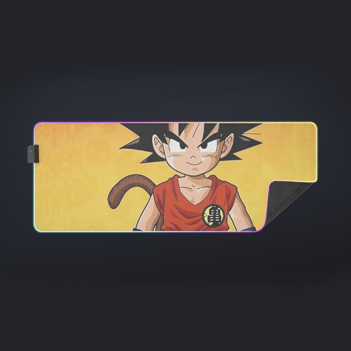 Cute Young Kid Goku Yellow Dragon Ball 3D  cool LED  Mouse Pad