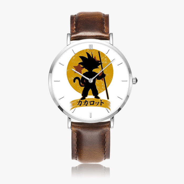 DBZ-Store Cute Kid Goku Shadow Logo White Watch