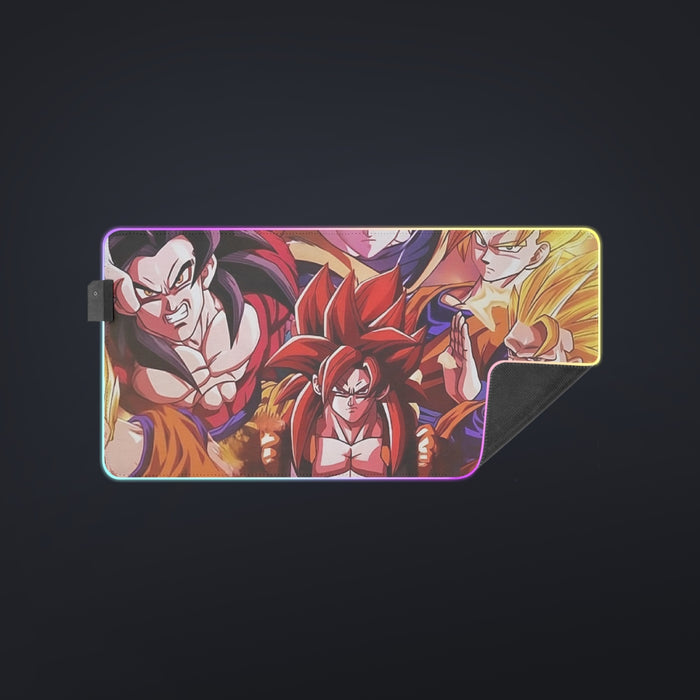 DBZ Gogeta Goku Vegeta Super Saiyan Powerful Lightning Thunder Design cool LED  Mouse Pad