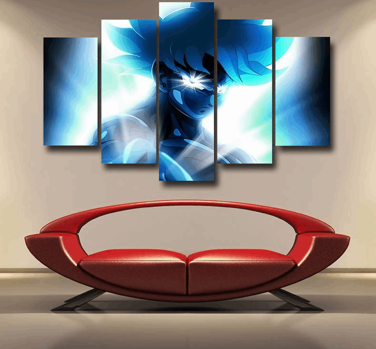 Dragon Ball Super Blue Son Goku Epic Ultra Instinct Epic 5pc Canvas