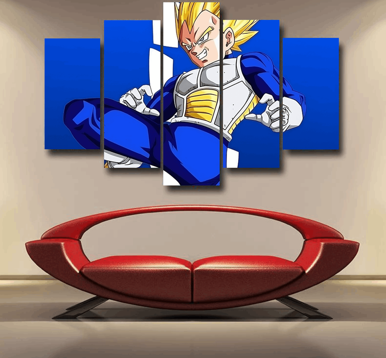 Vegeta With Background Word Dragon Ball Epic 5pc Canvas