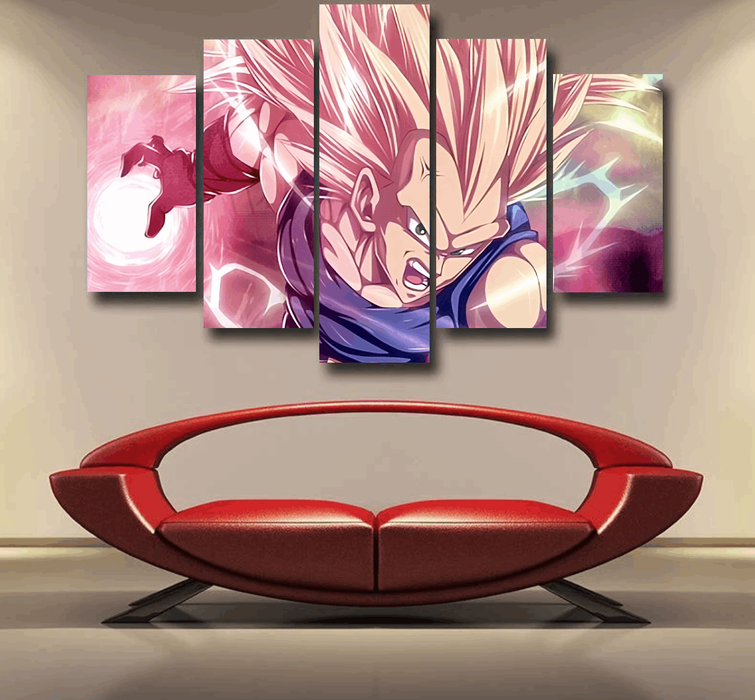 Dragon Ball Trunks SSJ3 Fan Artwork Full Print Style Epic 5pc Canvas