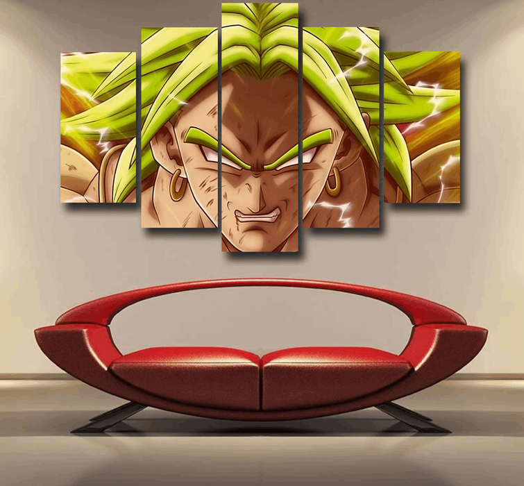 Dragon Ball Super Legendary Super Saiyan Broly White Eyes Custom Epic 5pc Canvas