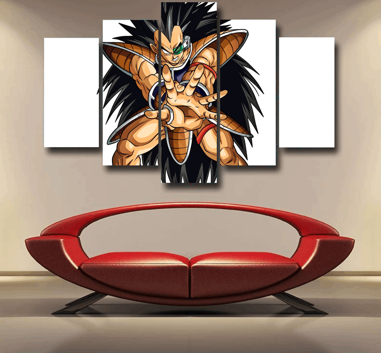 Dragon Ball Z Awesome Saiyan Raditz Fighter Stance Epic 5pc Canvas