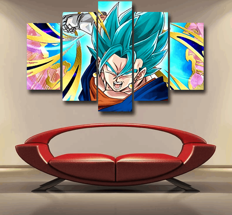 Dragon Ball Super Vegito Ultra Instinct Cool Colorful Epic 5pc Canvas